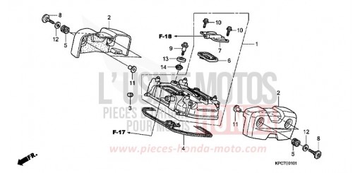REAR CYLINDER HEAD COVER XL125V9 de 2009